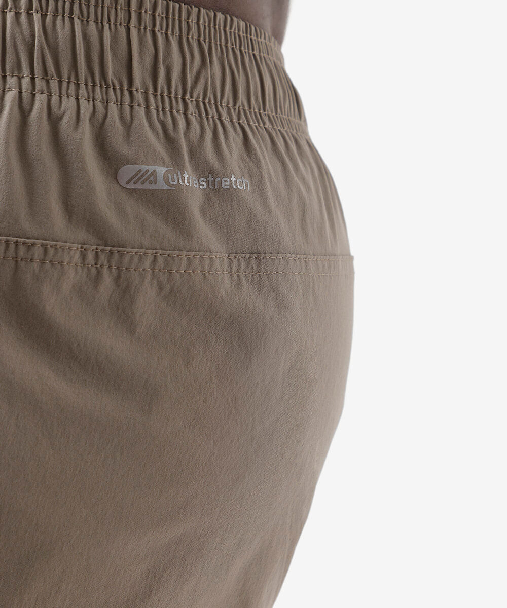 short masculino esportivo de poliamida marrom
