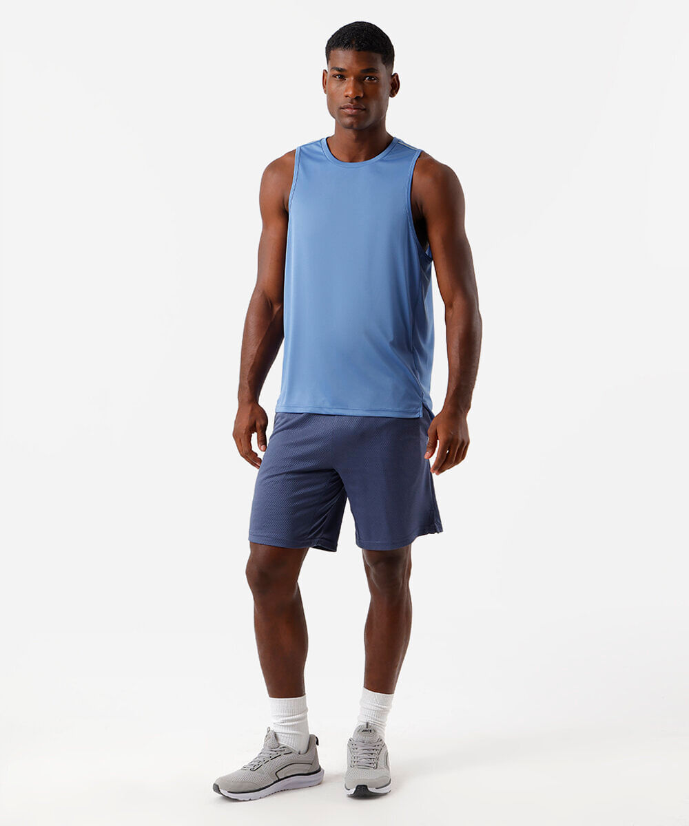 regata esportiva masculina com refletivos azul