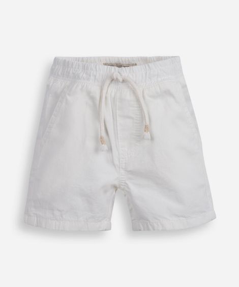 bermuda infantil sarja off white