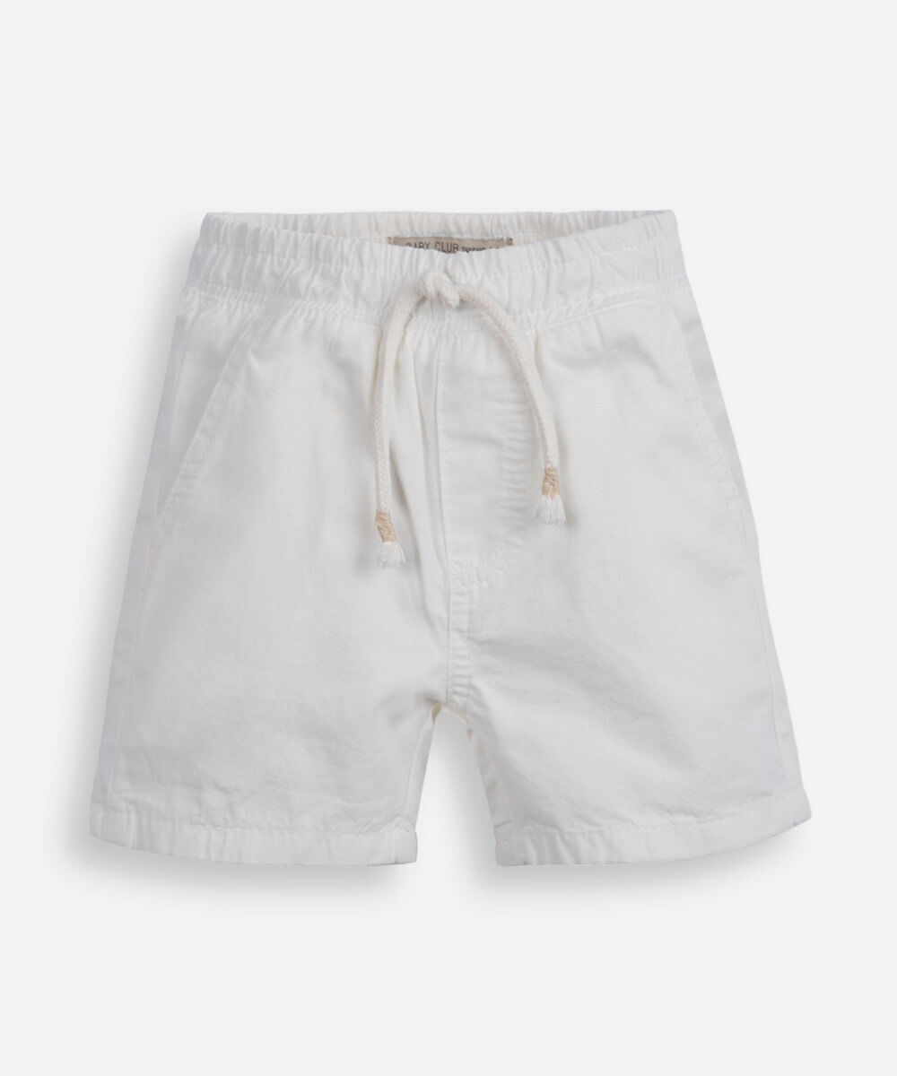 bermuda infantil sarja off white