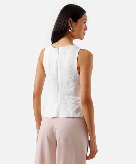 blusa peplum feminina bordada off white