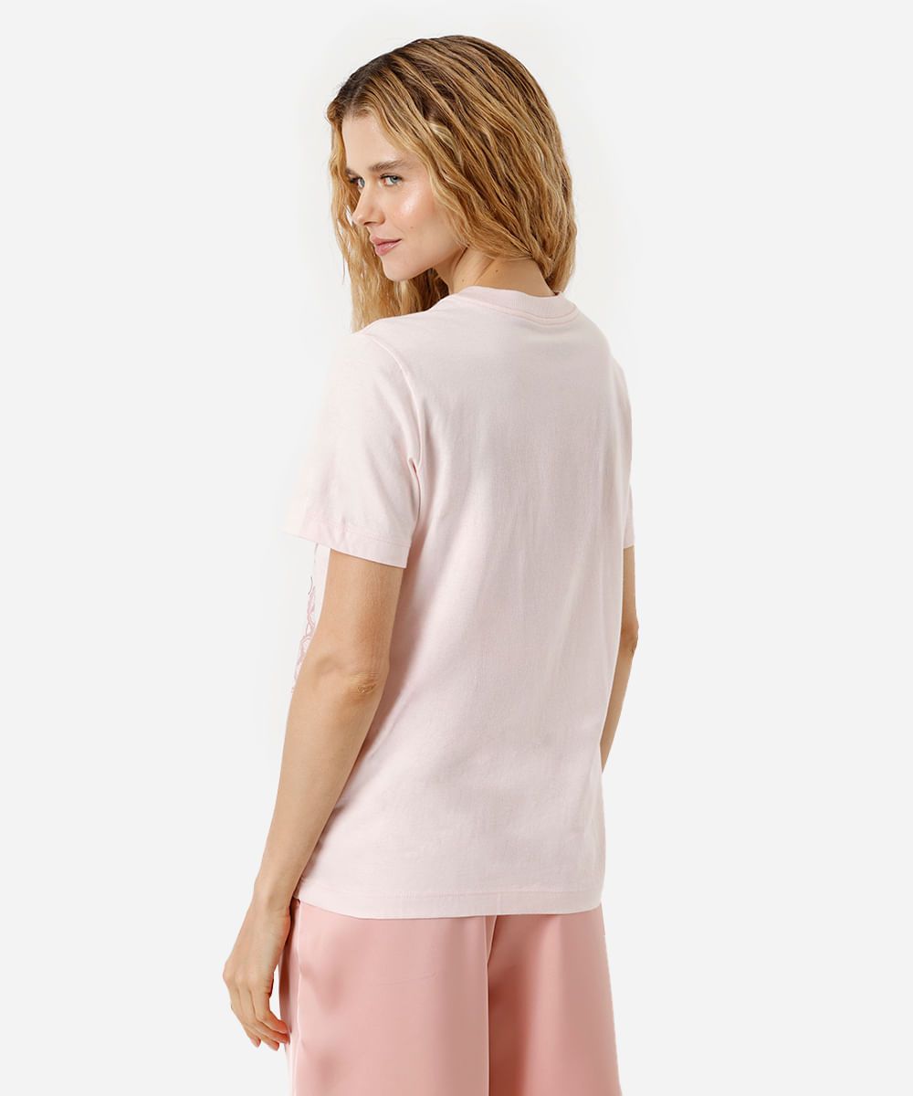 camiseta feminina de algodão glinda wicked rosa