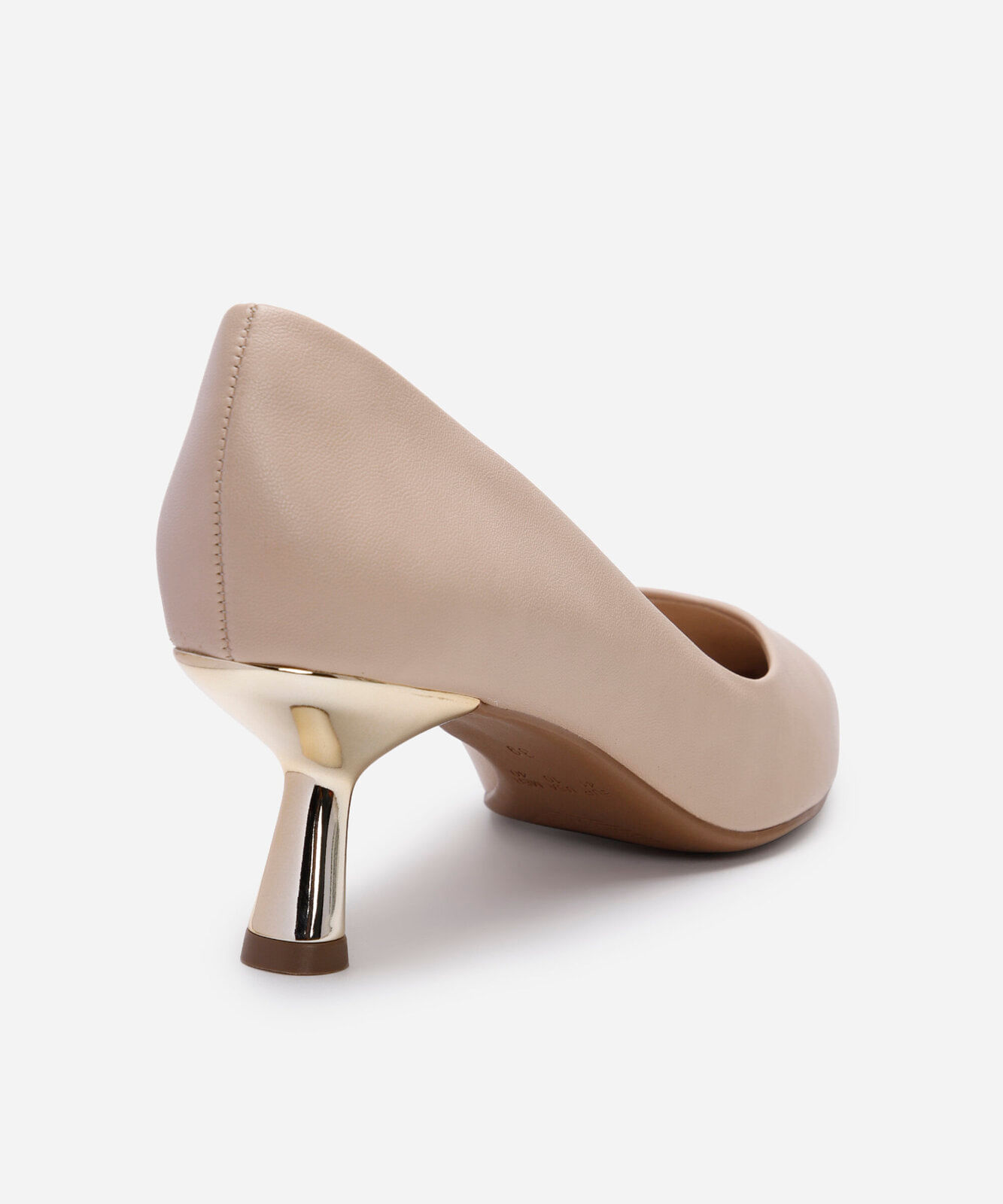 scarpin bico fino salto fino oneself bege