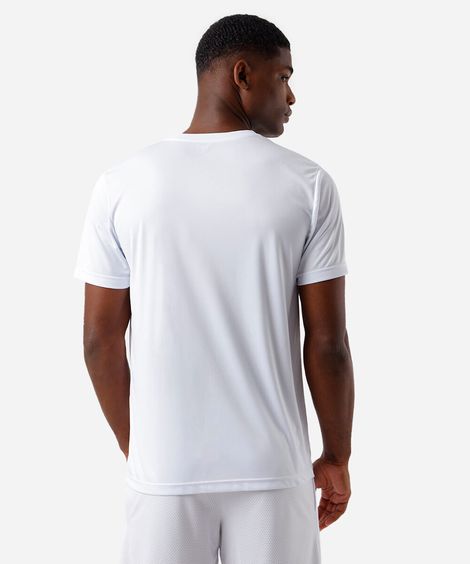 camiseta esportiva masculina manga curta branca