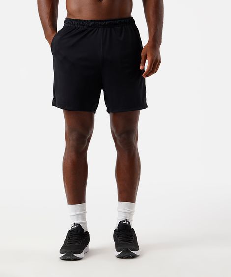 short masculino esportivo com bermuda interna preto