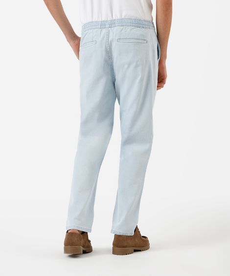 calça jogger masculina jeans azul