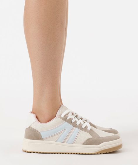 tênis casual com recortes ace colorido