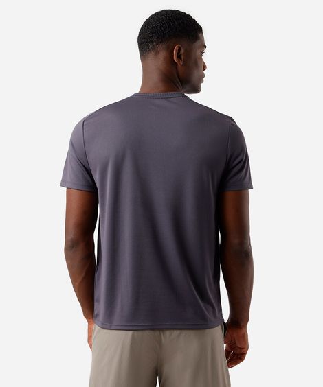 camiseta masculina esportiva ace com recorte cinza