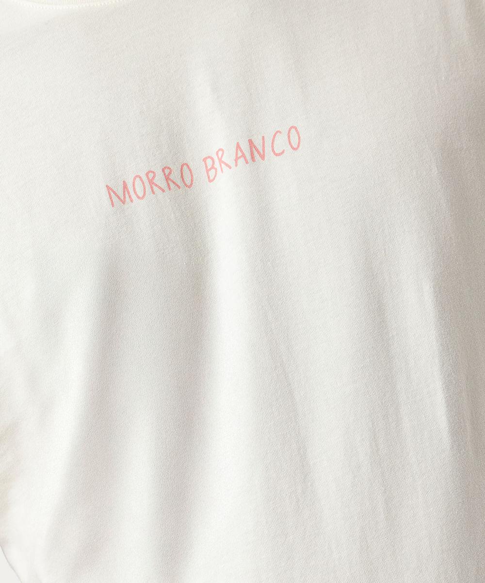 camiseta masculina de algodão morro branco amarela