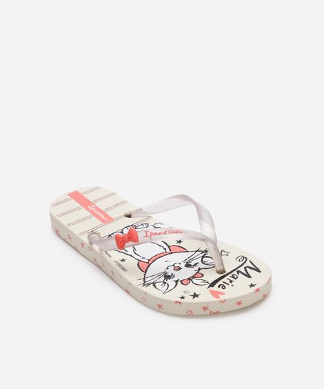 chinelo ipanema infantil marie com glitter bege