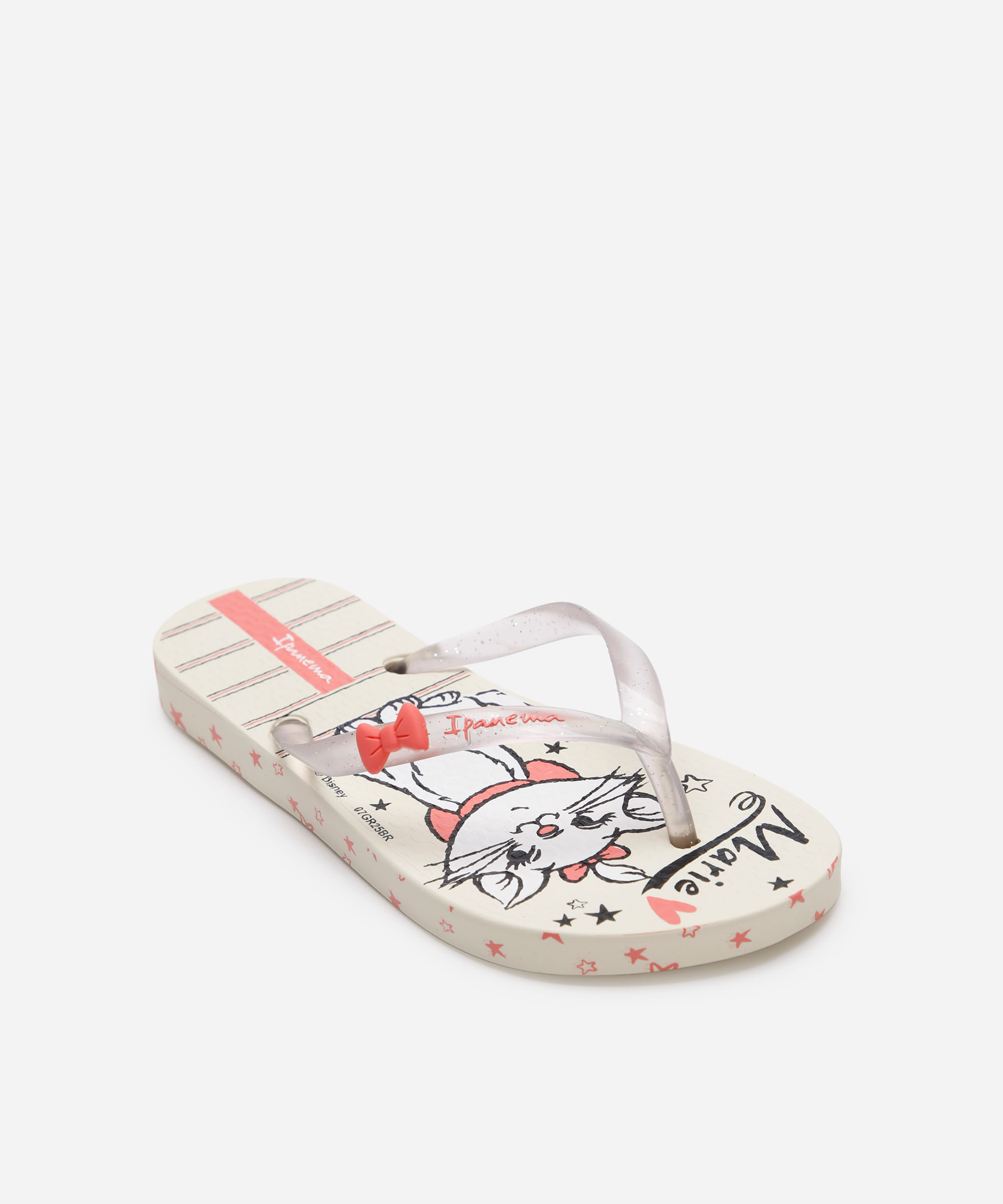 chinelo ipanema infantil marie com glitter bege