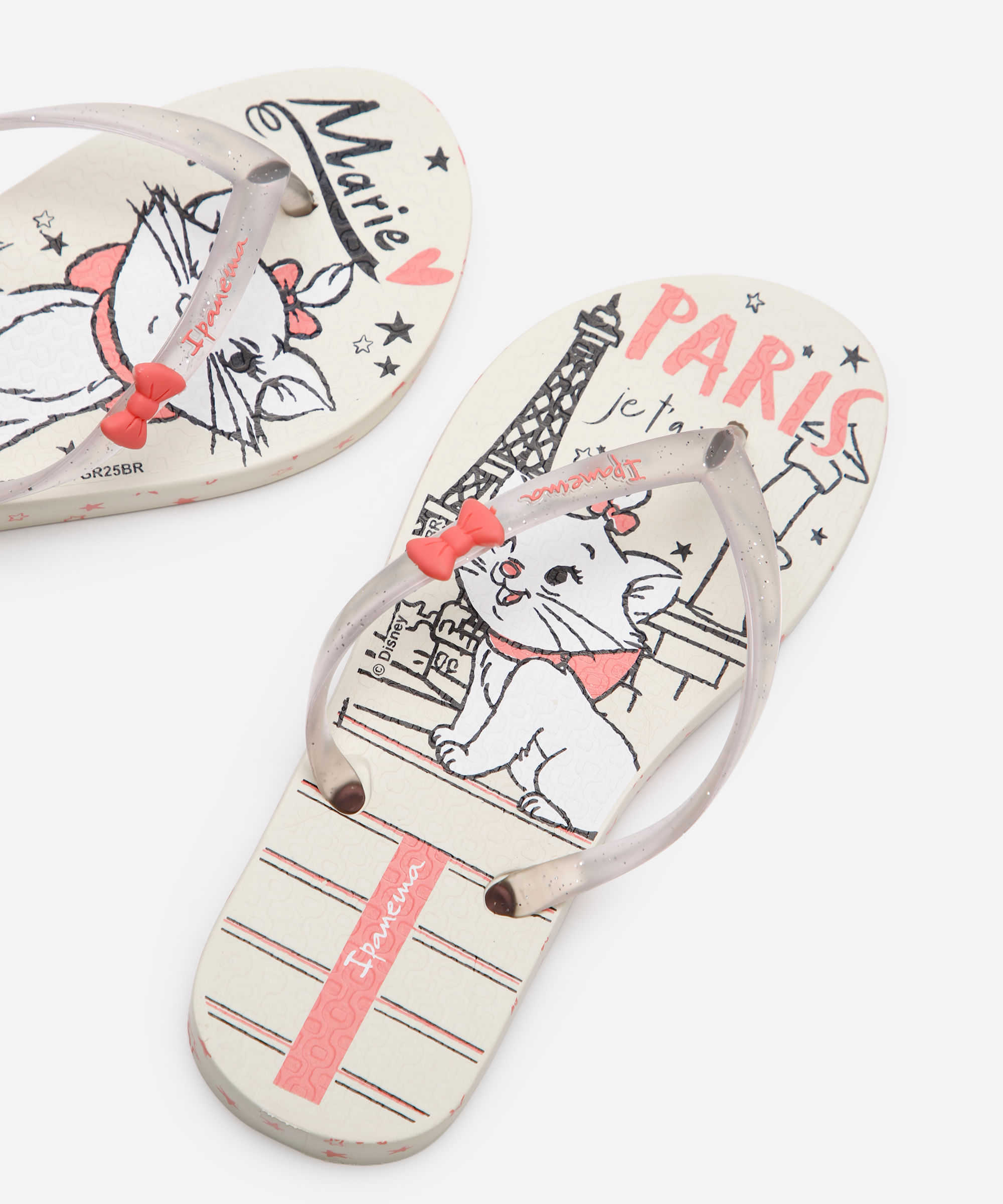 chinelo ipanema infantil marie com glitter bege