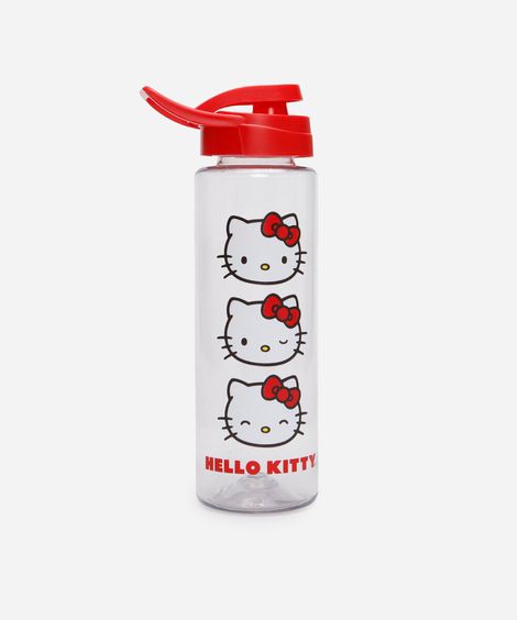 garrafa de plástico hello kitty 750ml vermelho