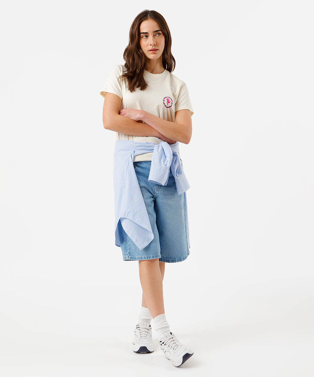 camiseta manga curta latino americana amarelo