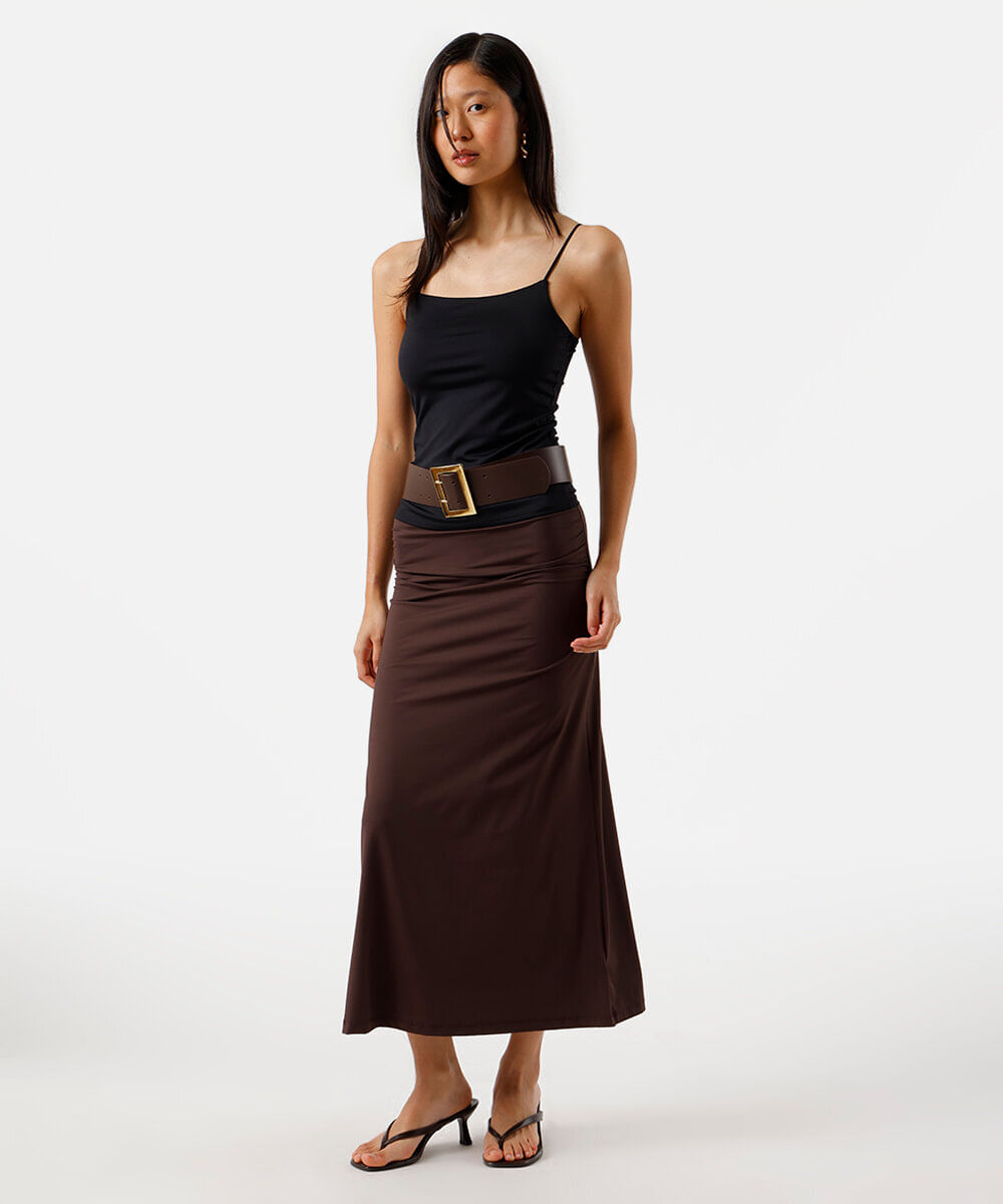 blusa alça fina feminina de poliamida preta