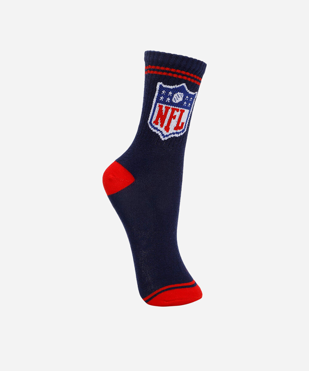 meia infantil cano alto nfl azul marinho