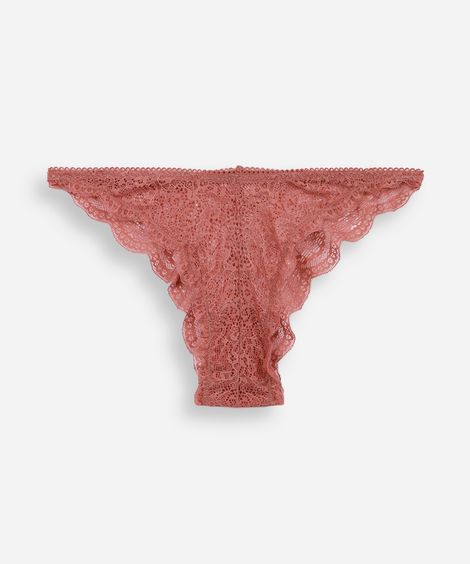 calcinha biquíni feminina de renda floral rosa