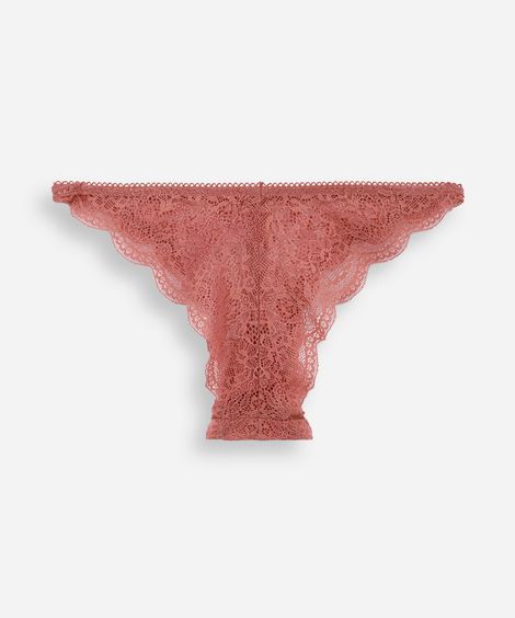 calcinha biquíni feminina de renda floral rosa