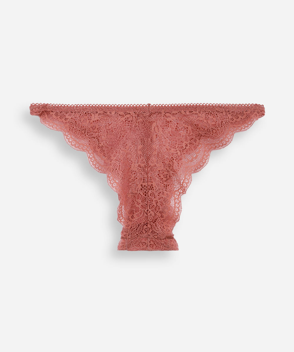 calcinha biquíni feminina de renda floral rosa