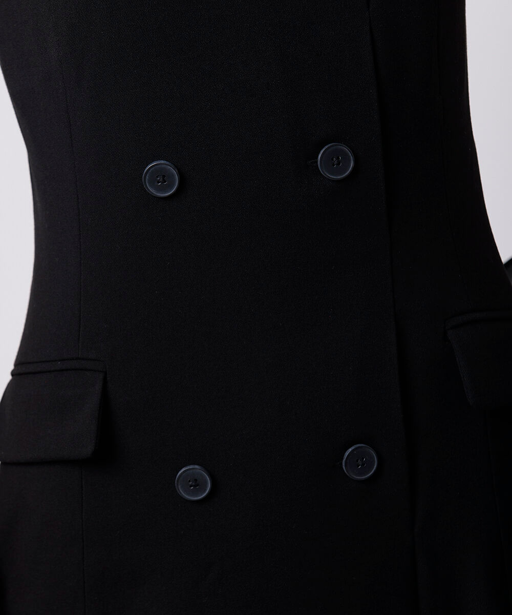 vestido midi sem alça feminino com fenda mindset preto