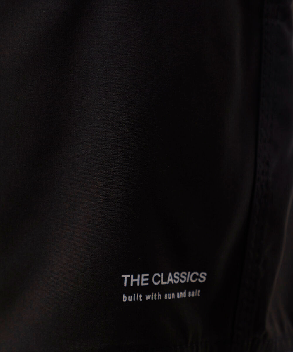 short boardshort masculino com recorte folhagens marrom