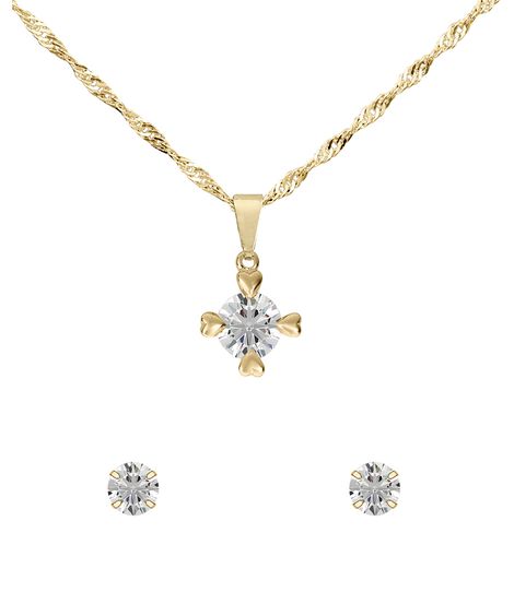 kit relógio feminino champion analógico cn24226y dourado