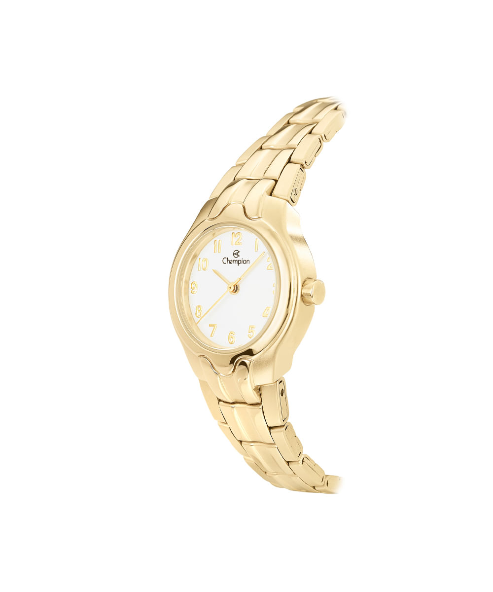 kit relógio feminino champion analógico ch28960w dourado