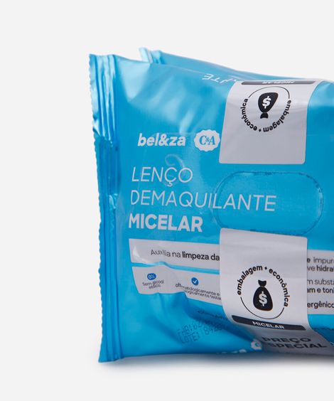 kit lenço de limpeza facial micelar beleza cea