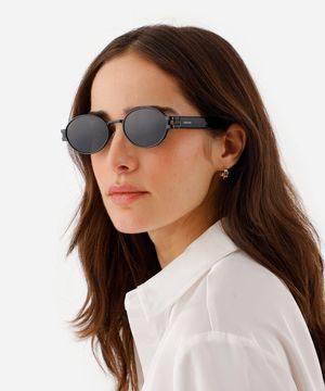 óculos de sol oval triton unissex preto