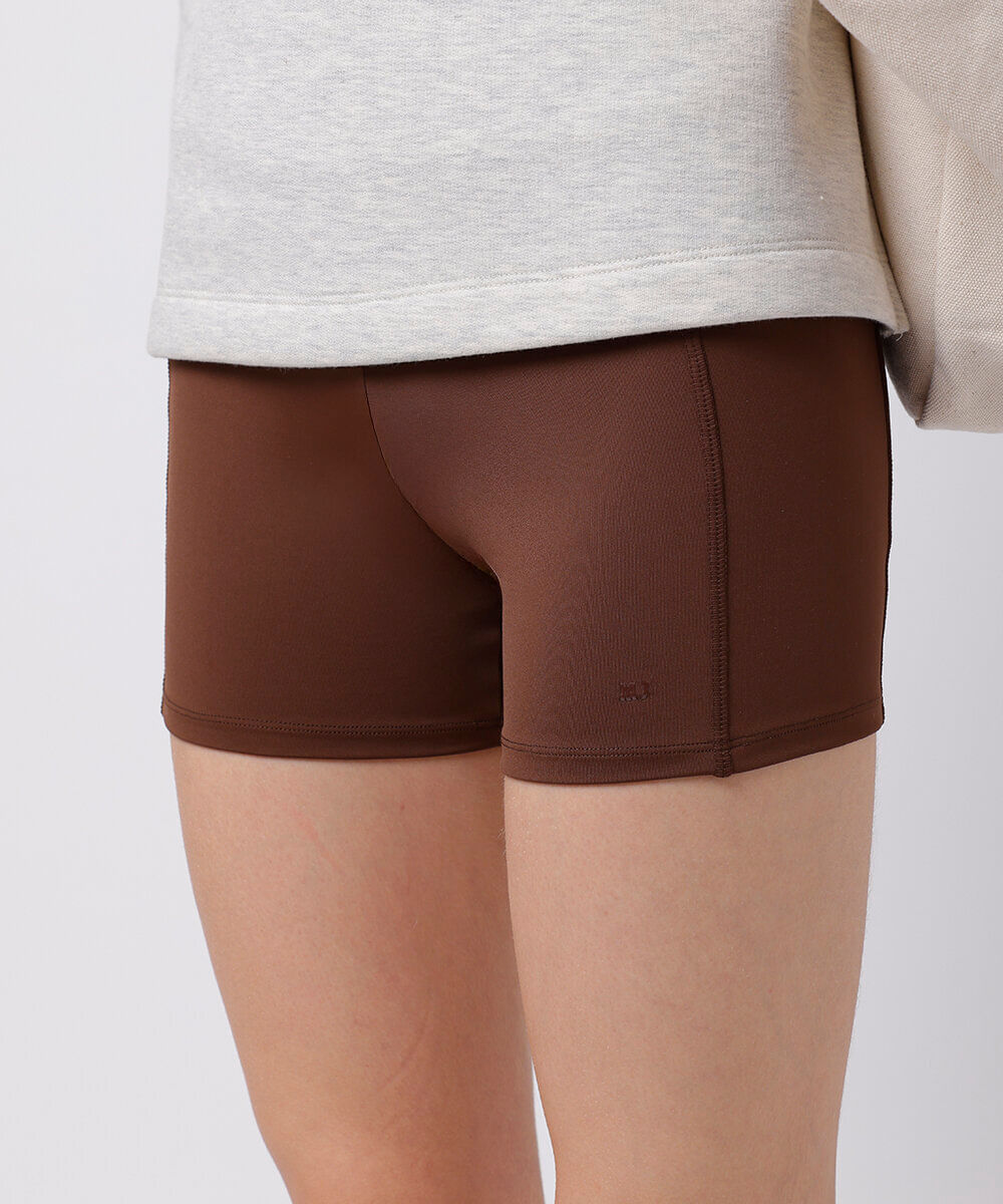 short biker feminino mindset sport marrom