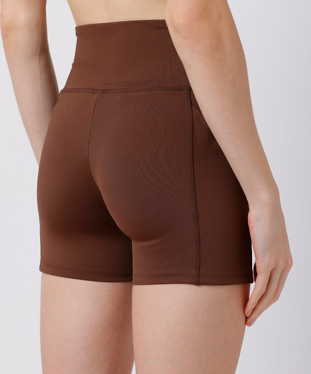 short biker feminino mindset sport marrom