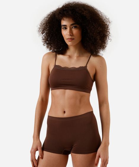 kit de 2 calcinhas boyshort de poliamida sem costura colorido