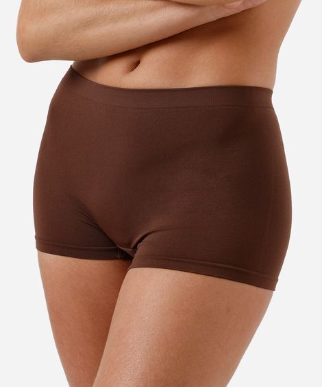 kit de 2 calcinhas boyshort de poliamida sem costura colorido