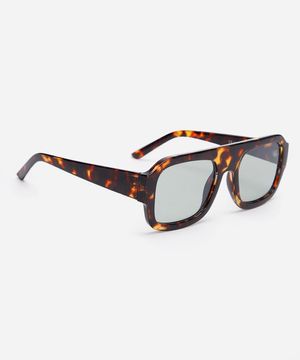 óculos de sol quadrado tartaruga mindset marrom