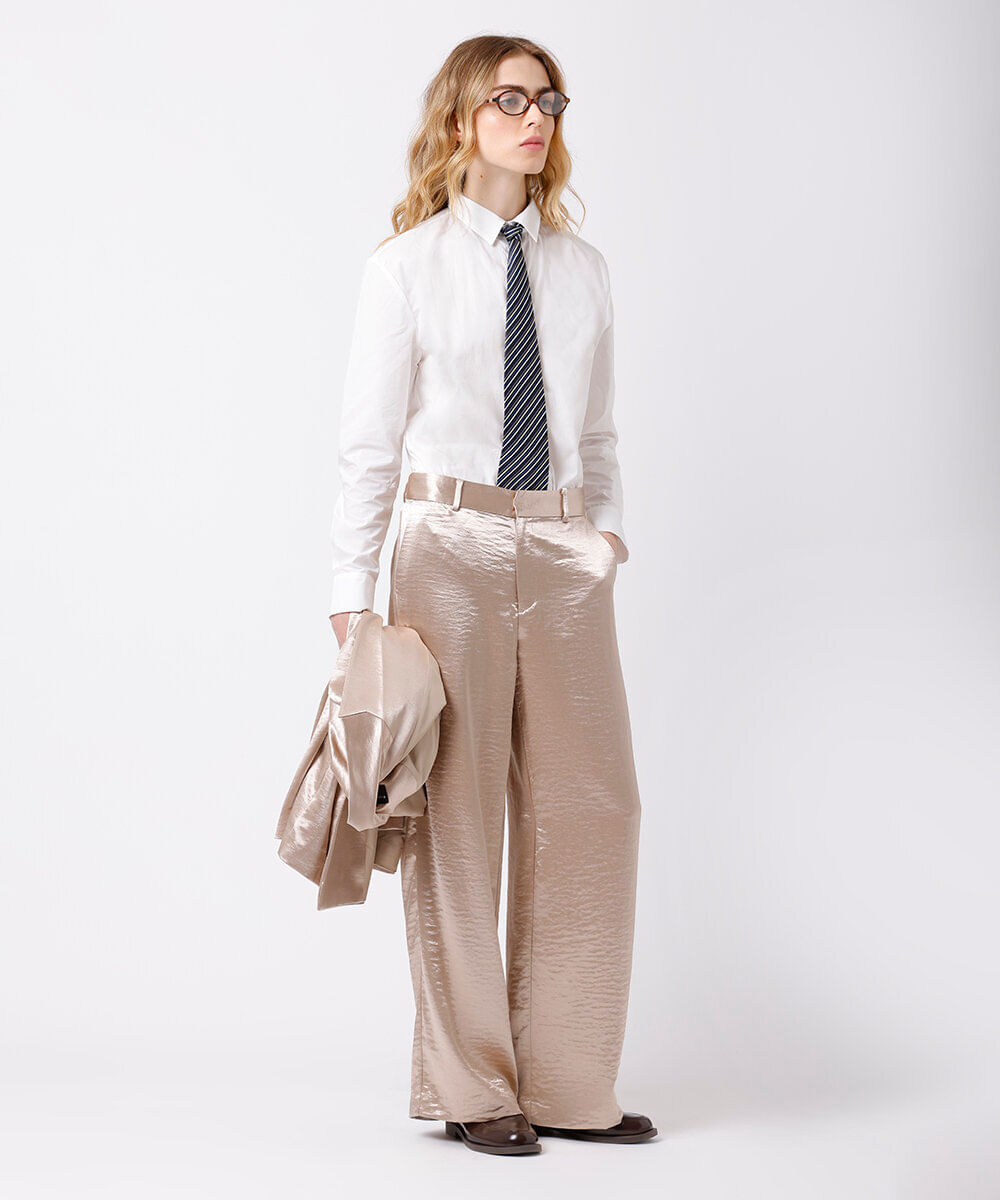 camisa feminina de algodão mindset off white