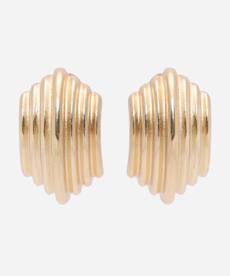 brinco texturizado mindset dourado