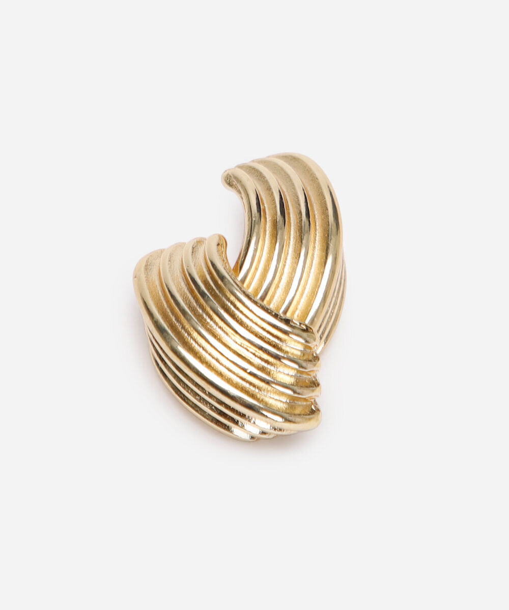 brinco texturizado mindset dourado
