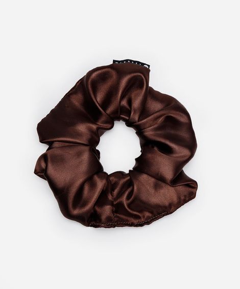 scrunchie acetinada mindset marrom