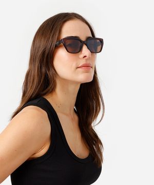 óculos de sol quadrado triton marrom