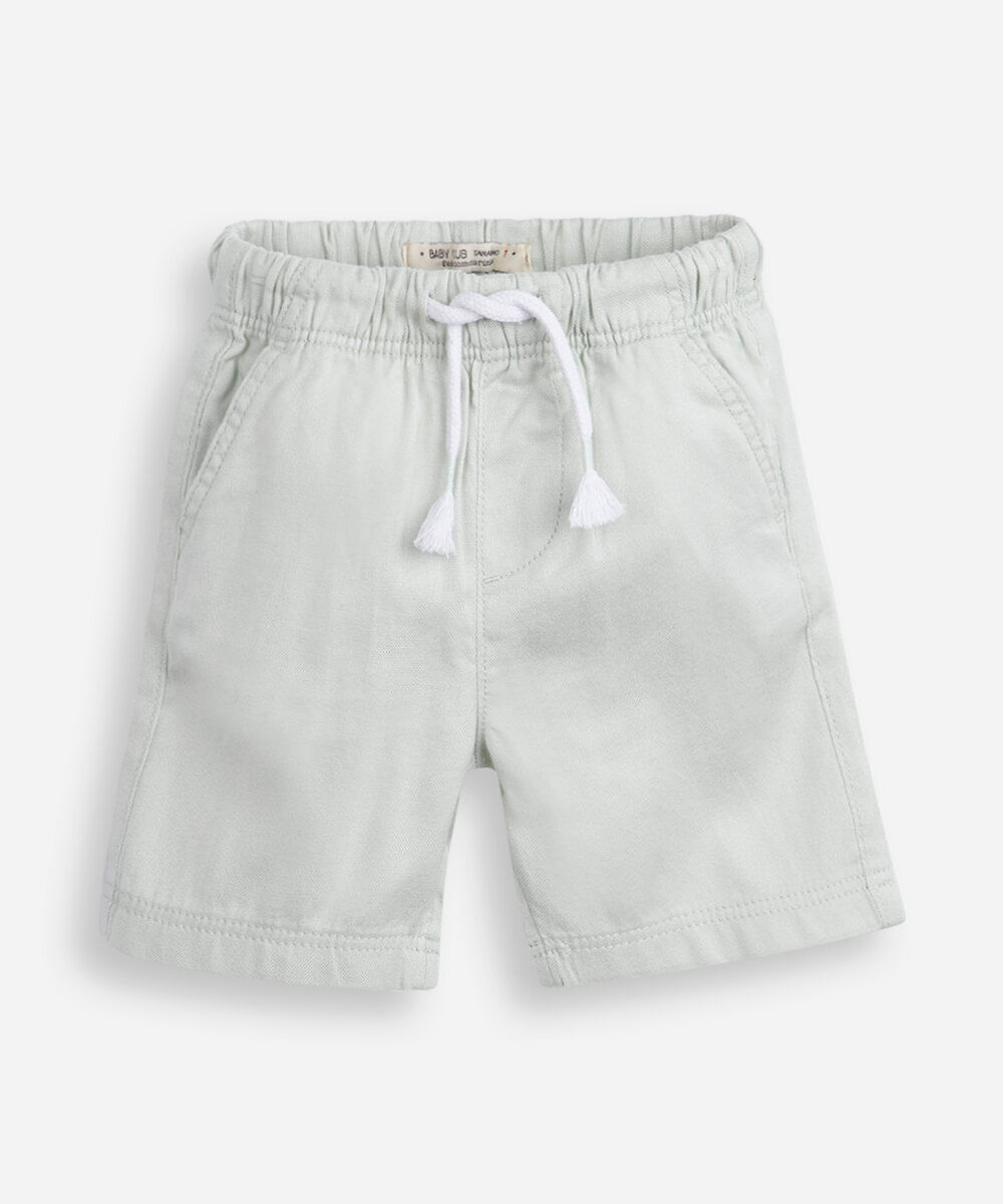 bermuda infantil de algodão com cós elástico verde