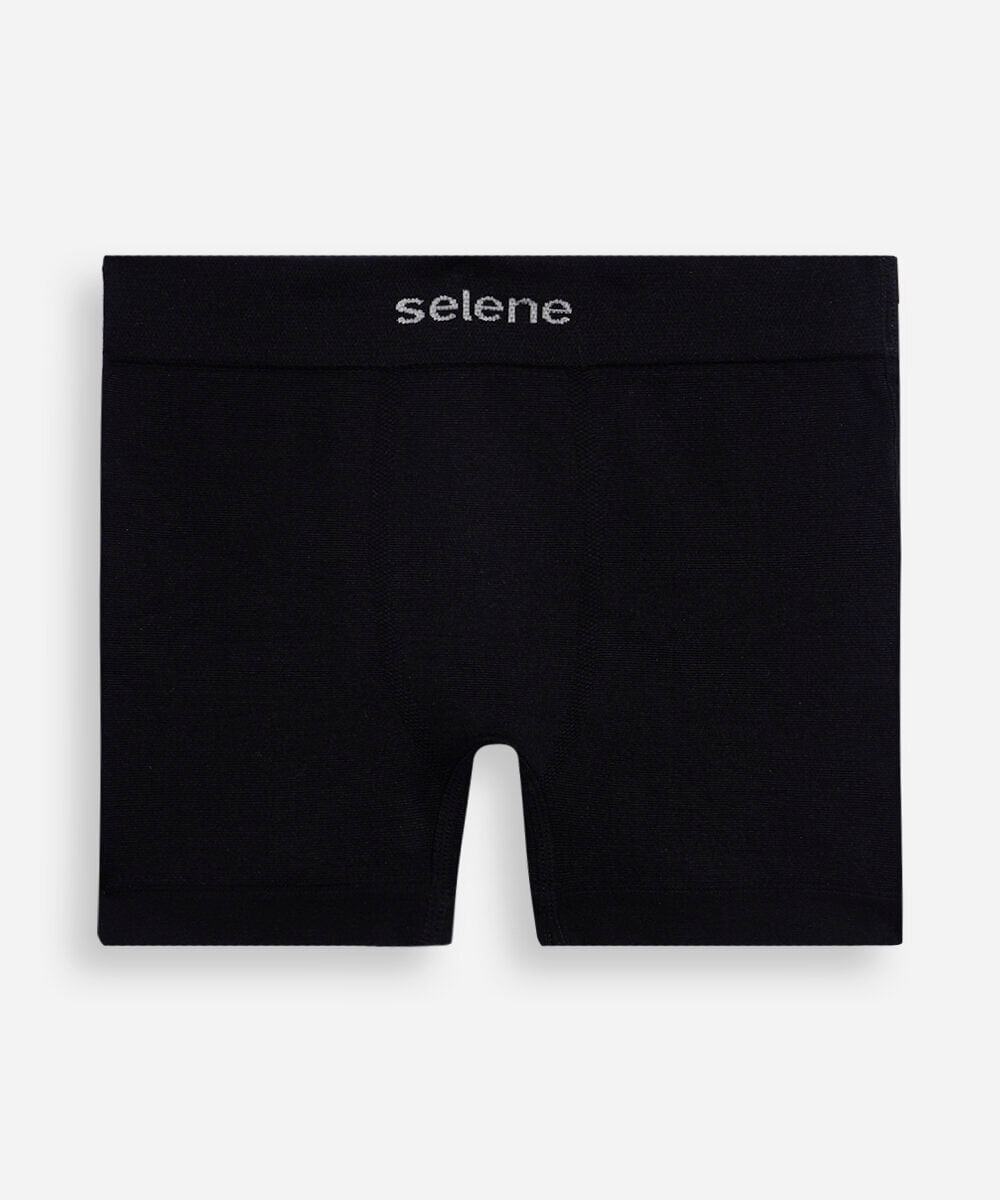 cueca boxer infantil de poliamida preta