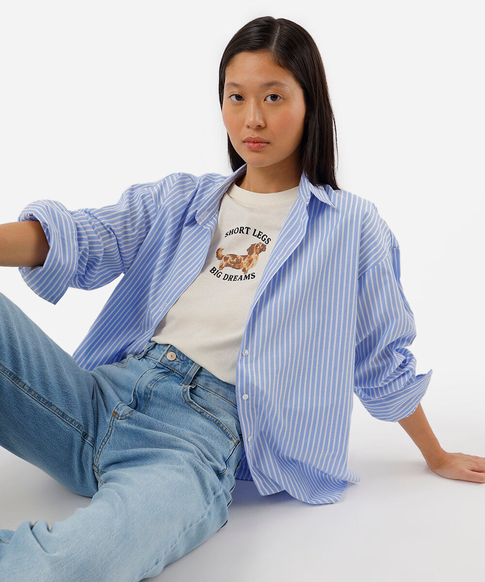 camiseta feminina de algodão estampada amarela