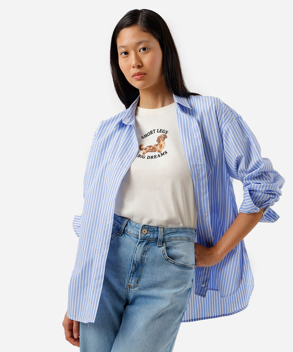 camiseta feminina de algodão estampada amarela