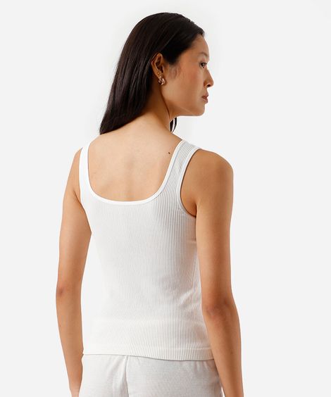 regata de pijama feminina avulsa canelada off white