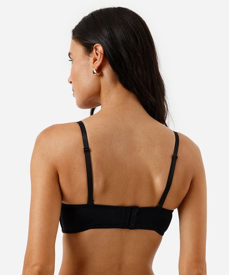 sutiã meia taça feminino com alças removíveis preto