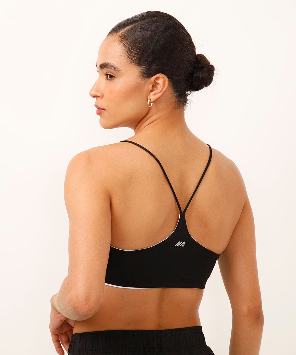 top dupla face esportivo ace - preto