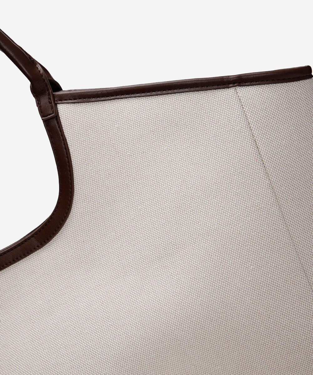 bolsa shopper bege