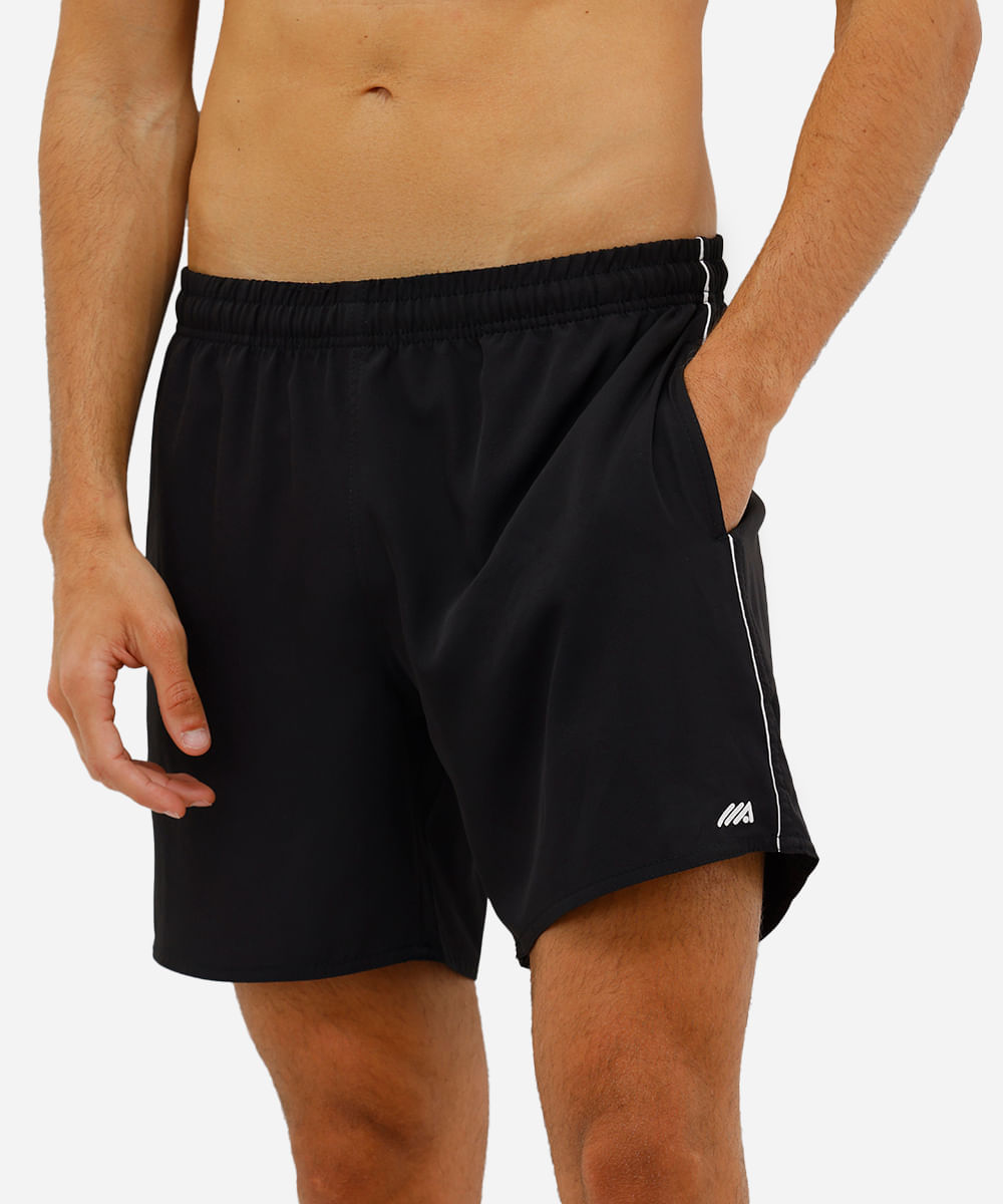 short esportivo ace masculino cós elástico preto