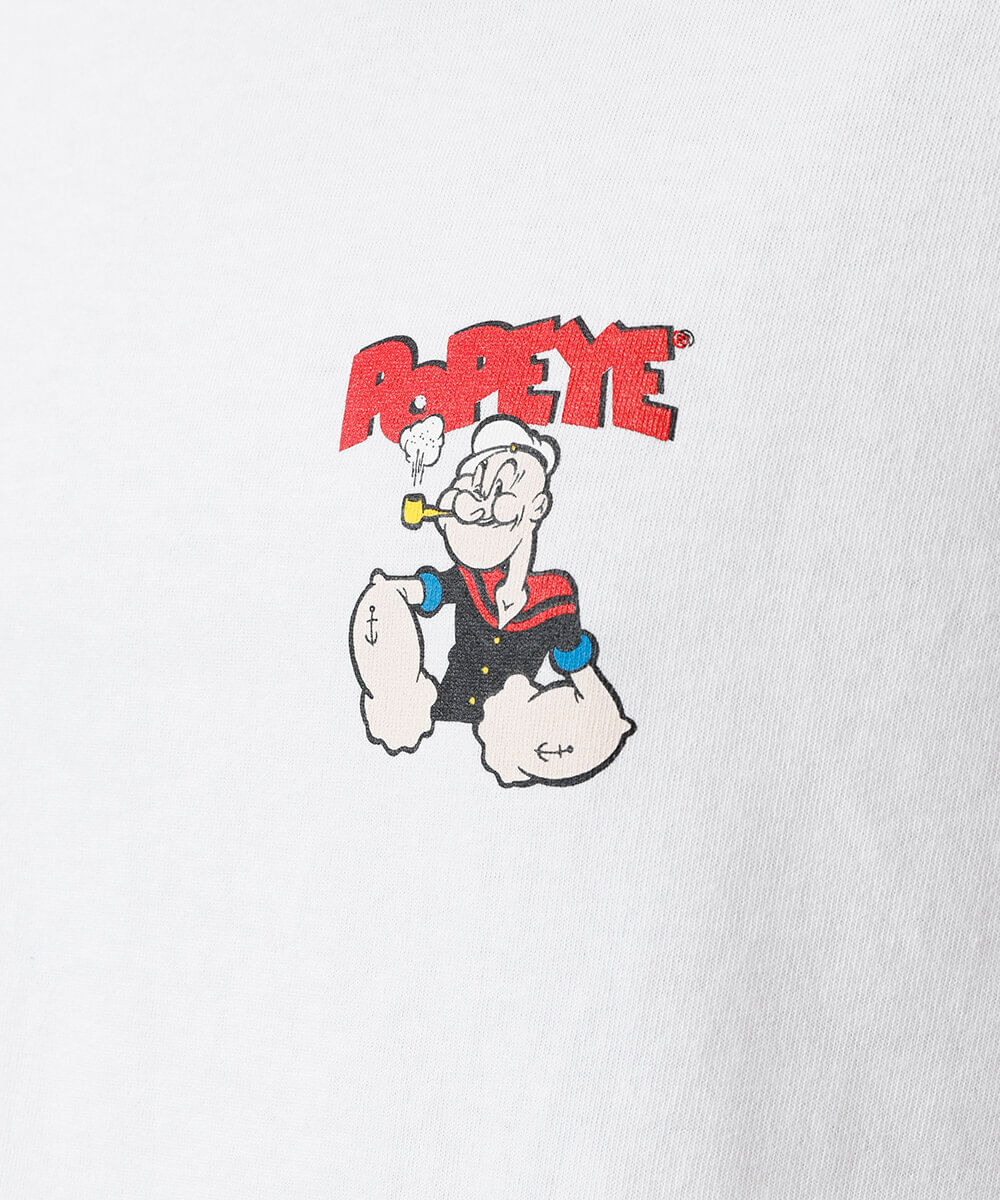camiseta masculina de algodão popeye off white