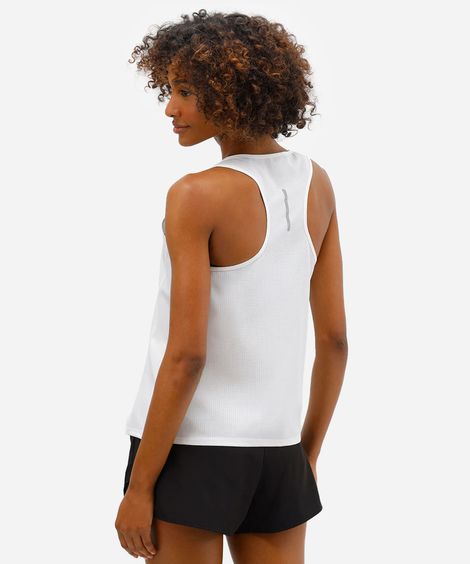 regata nadador feminina com fendas texturizada cea sports branca